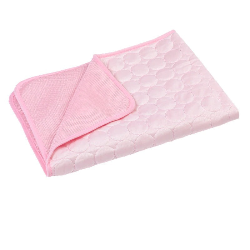 Pet Cooling Pad – Breathable Ice Silk Mat for Dogs