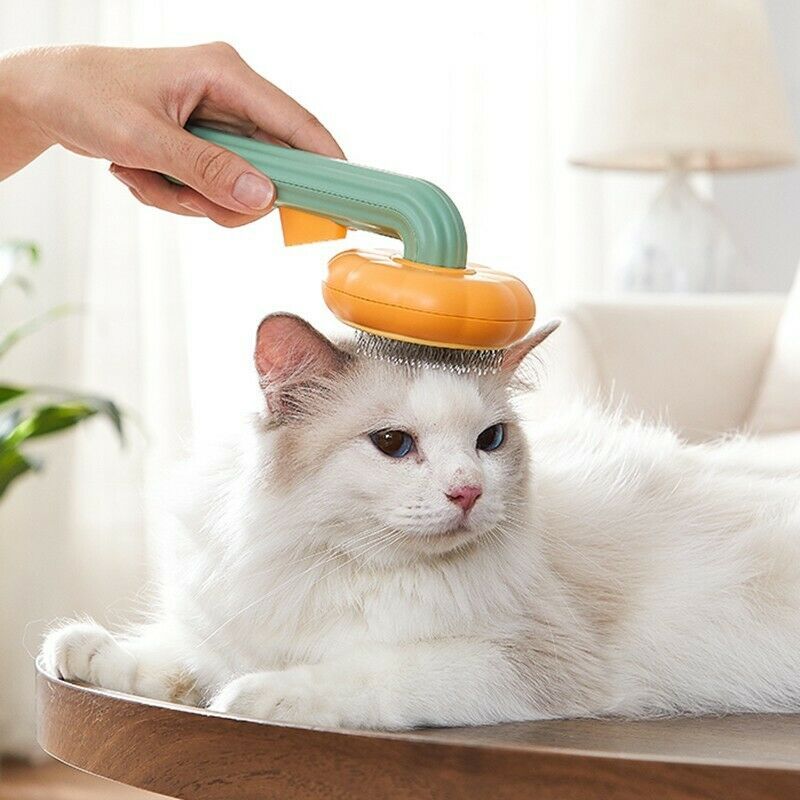Pumpkin Slicker Brush for Dogs, Cats – Easy Grooming Tool