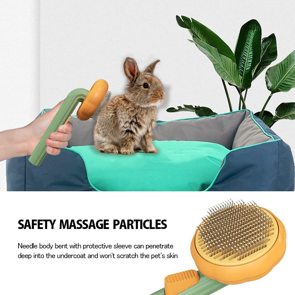 Pumpkin Slicker Brush for Dogs, Cats – Easy Grooming Tool