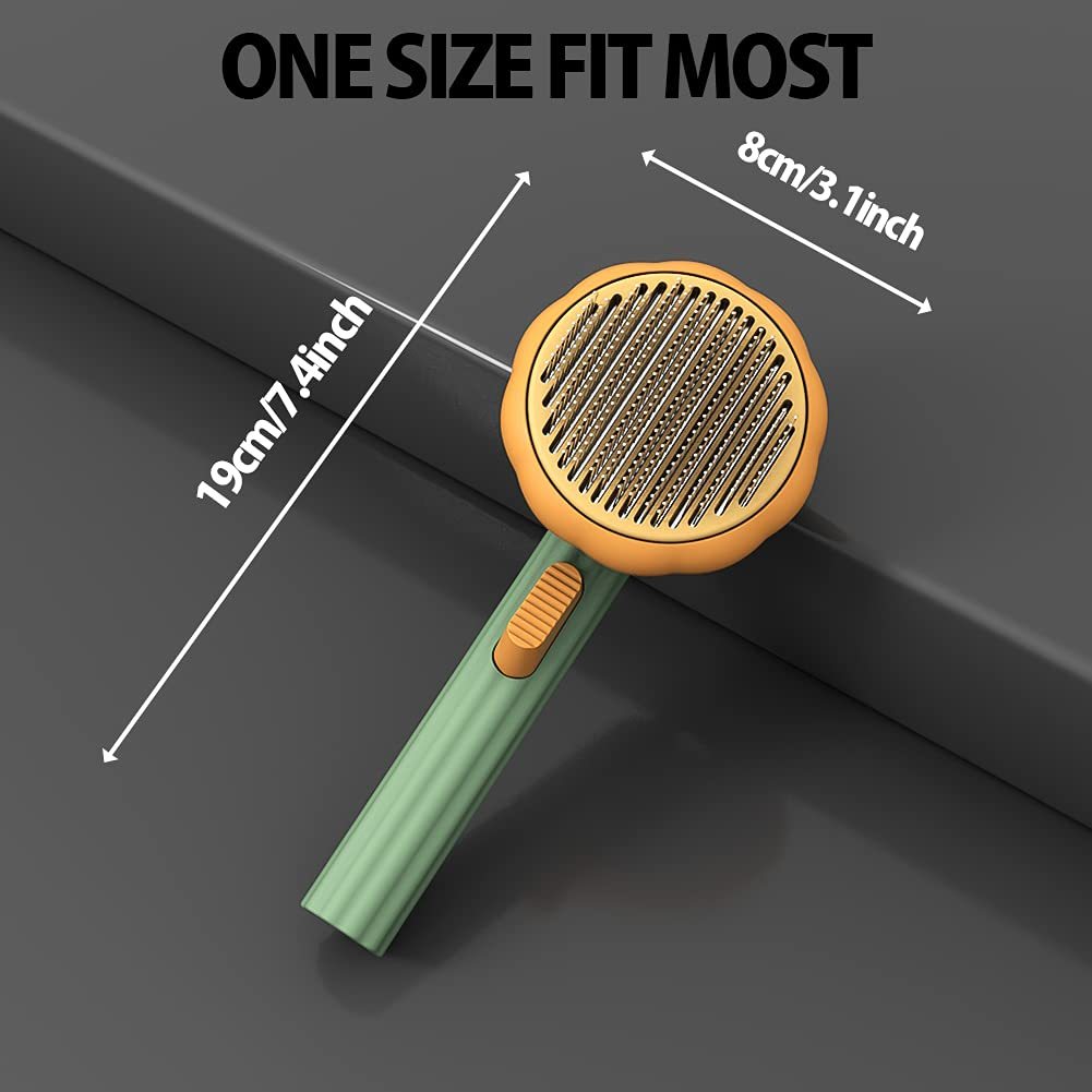 Pumpkin Slicker Brush for Dogs, Cats – Easy Grooming Tool