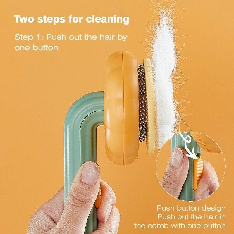 Pumpkin Slicker Brush for Dogs, Cats – Easy Grooming Tool