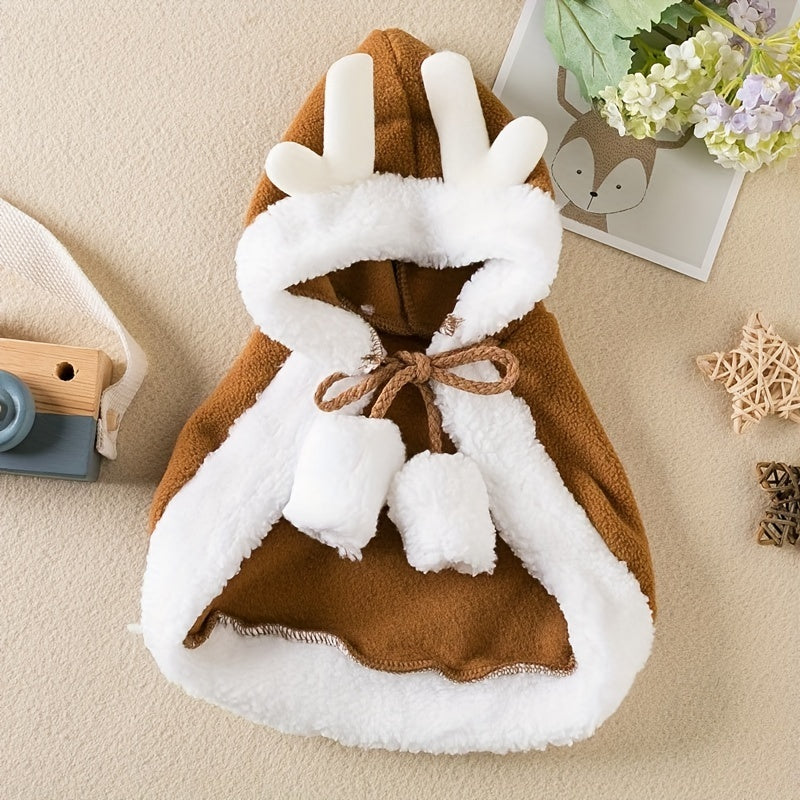 Festive Cat Christmas Costume – Soft Santa Cape and Hat