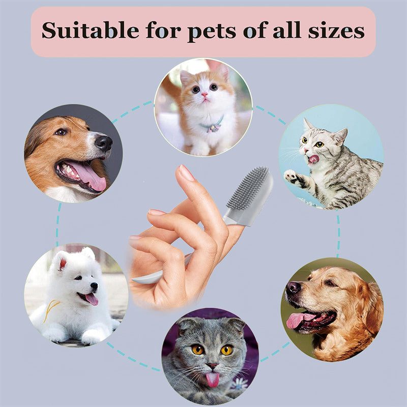 Pet Finger Toothbrush for Dogs and Cats Dental Care