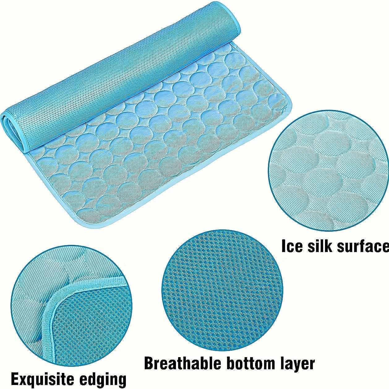 Pet Cooling Pad – Breathable Ice Silk Mat for Dogs