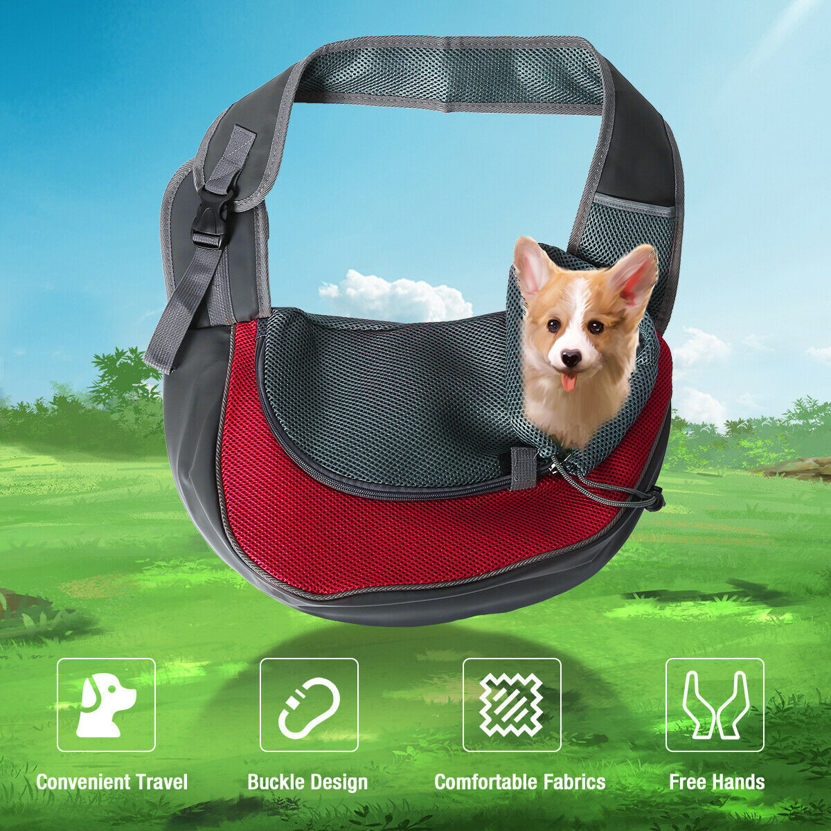 Stylish POPMARKET Dog Carrier Bag for Comfortable Pet Travel