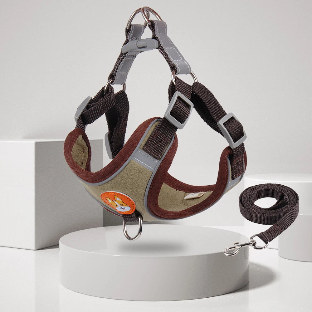 No-Pull Reflective Dog Harness & Leash Set for Small Pets
