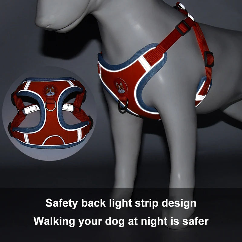 No-Pull Reflective Dog Harness & Leash Set for Small Pets